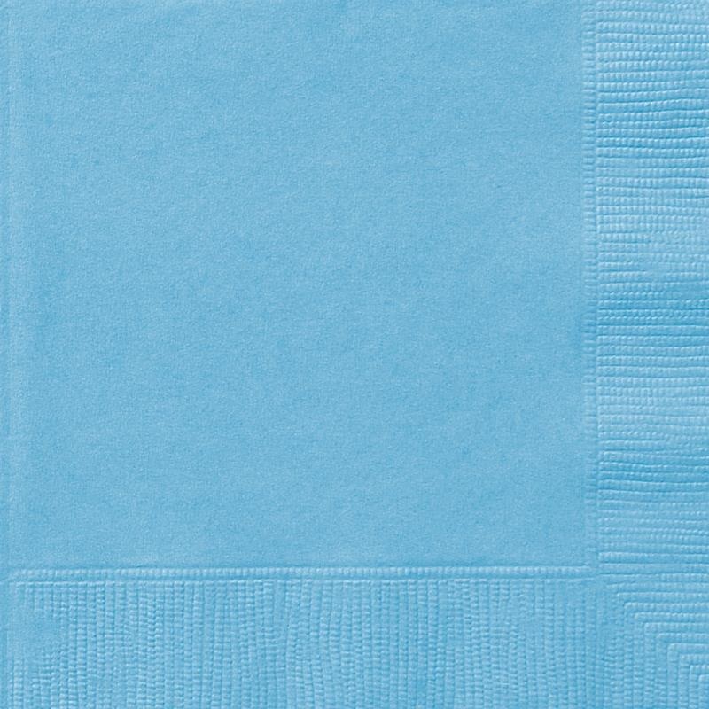 Baby Blue Party Napkins Pack of 50 Serviettes