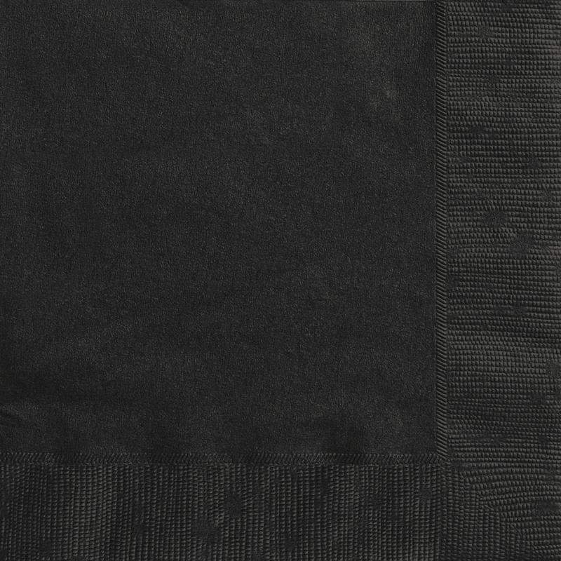 Black Party Beverage Napkins Pack of 20 Serviettes
