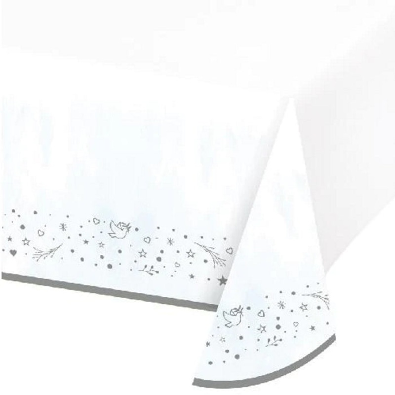 Blue Paper Christening Tablecloths 137 x 243cm