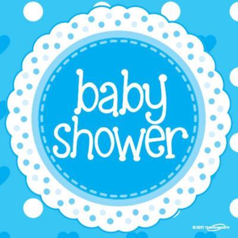 Blue Polka Dot Baby Shower Napkins Pack of 16