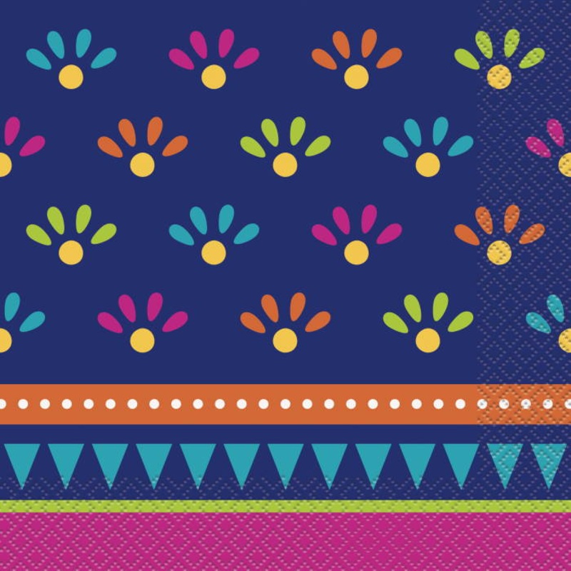Boho Mexican Paper Napkins Pack of 20