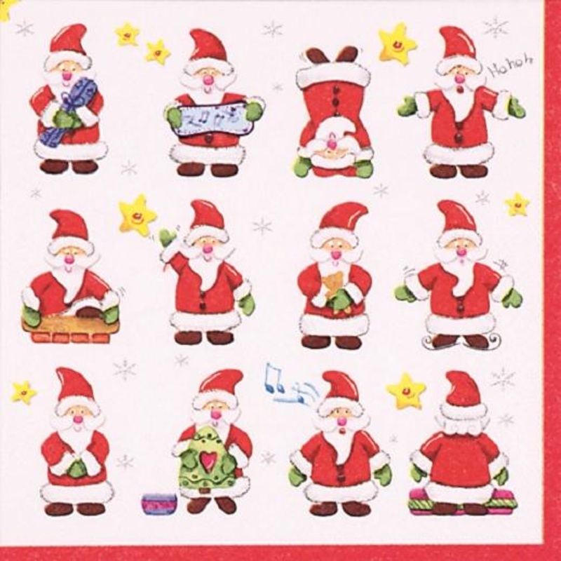 Christmas Napkins Funny Santa Pack of 20