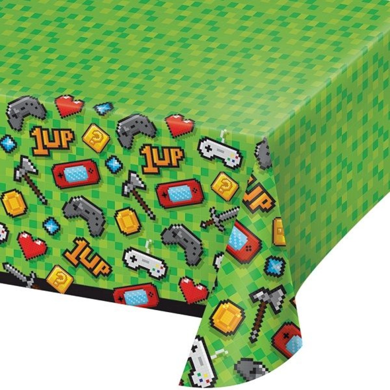 Game On Party Table Cloth: Plastic Gaming Tablecover