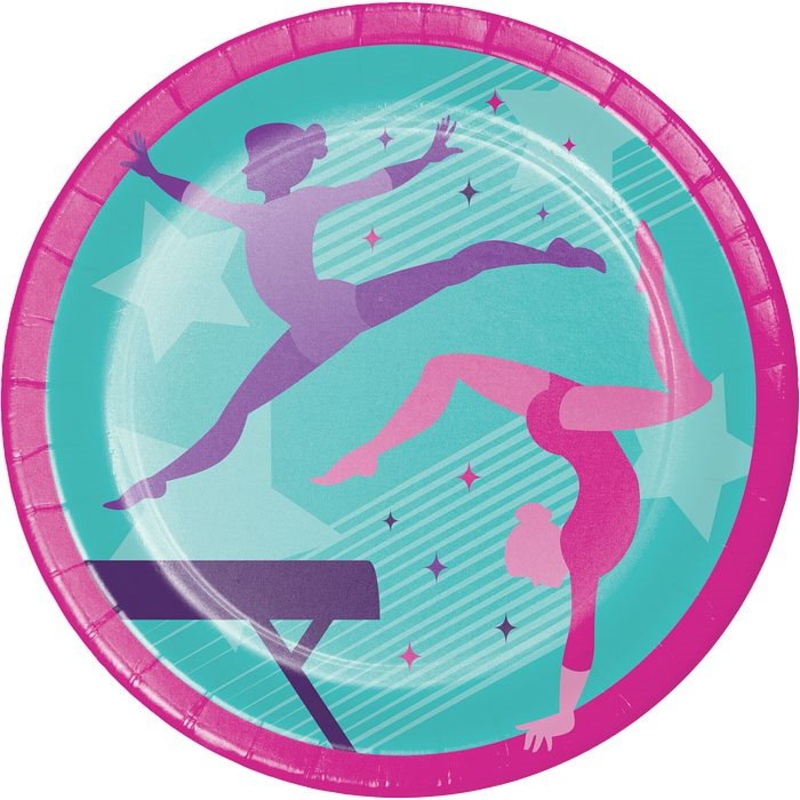 Gymnastics Party Plates Pack of 8