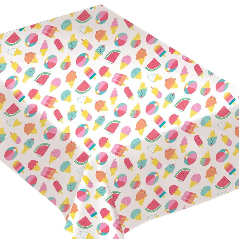 Just Chillin Ice Cream Party Tablecover 132 x 228cm