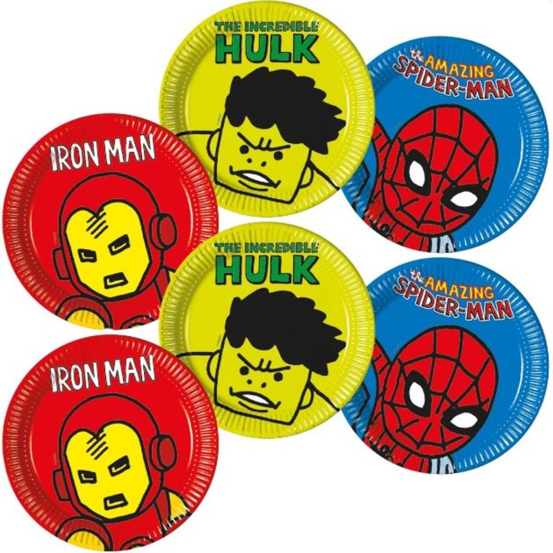 Marvel Avengers Pop Art Party Plates 23cm Pack of 8