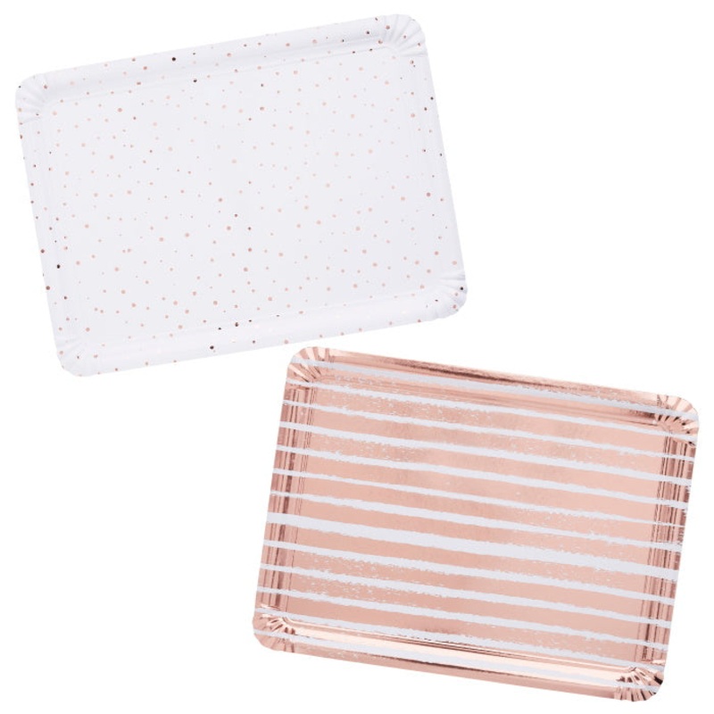 Rose Gold Paper Trays Pack of 4