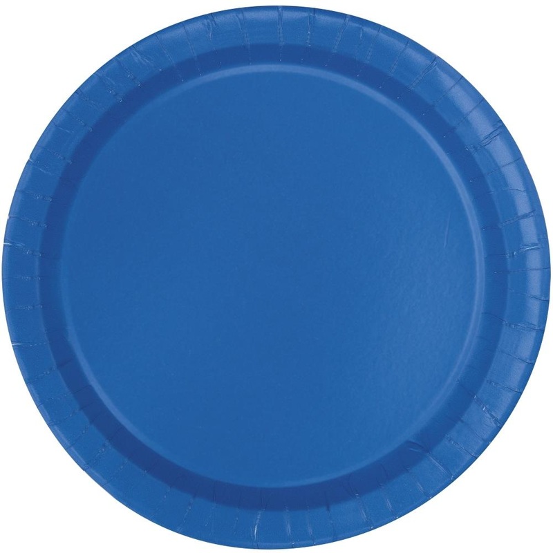 Royal Blue Paper Plates (Bulk) Pack of 16
