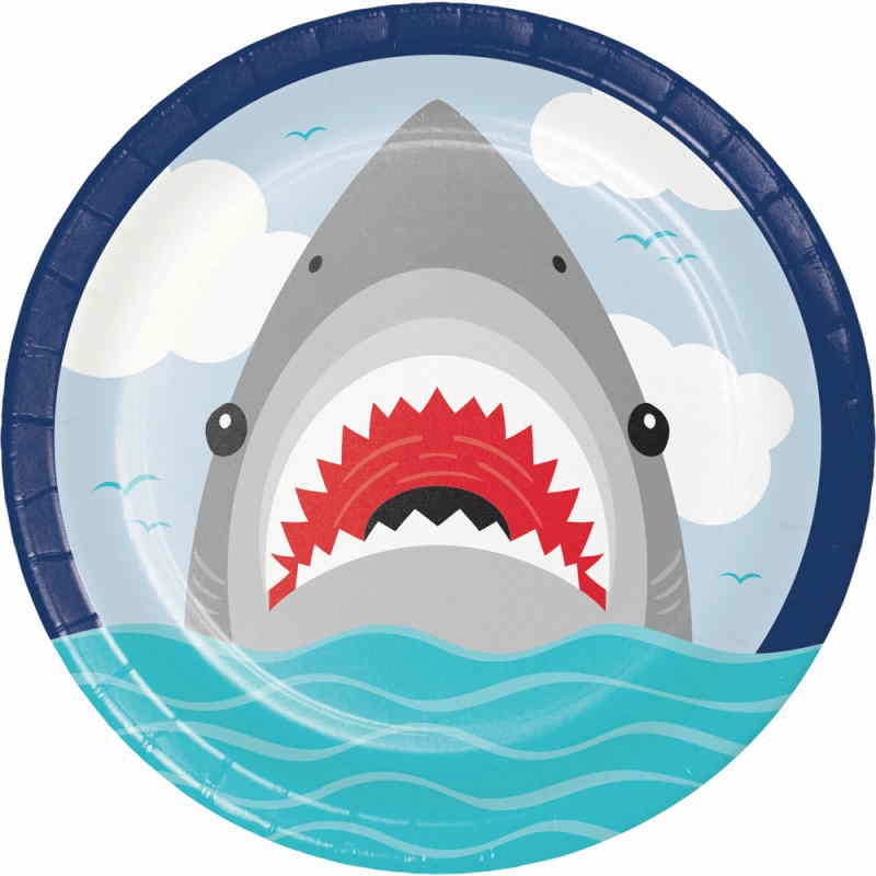 Shark Attack Party Plates Pack of 8
