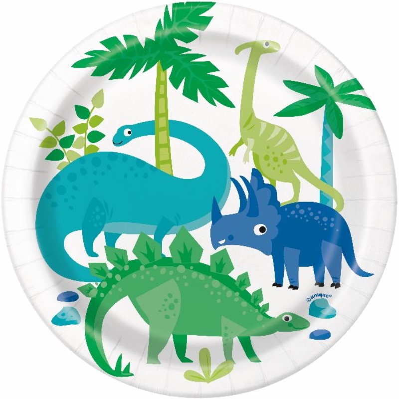Small Dinosaur Party Plates Pack of 8