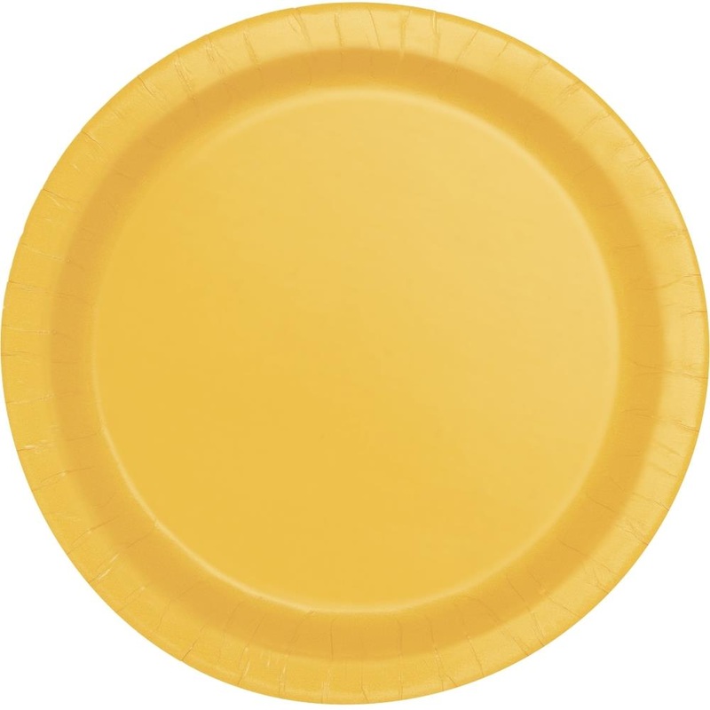 Sunflower Yellow Paper Party Plates Pack of 16