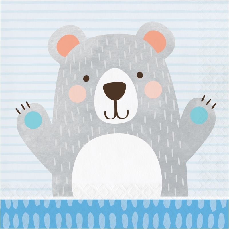 Teddy Bear Napkins 2 ply Pack of 16