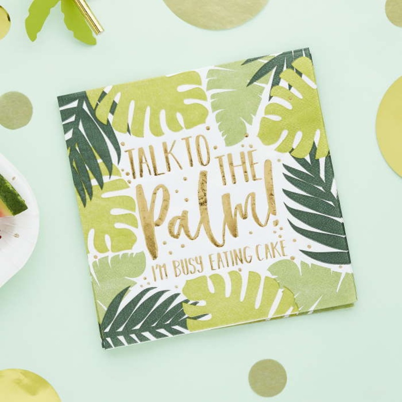 Tropical Leaf Paper Napkins 20 pack