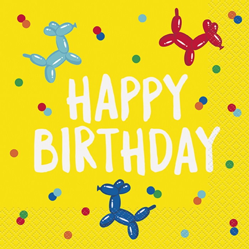 Balloon Dog Paper Napkins 16 Pack