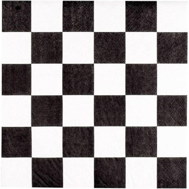 Chequered Flag Napkins Pack of 20