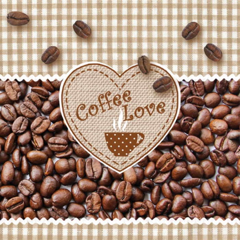 Coffee Beans Napkins | Serviettes - Luxury 3 ply Pack of 20