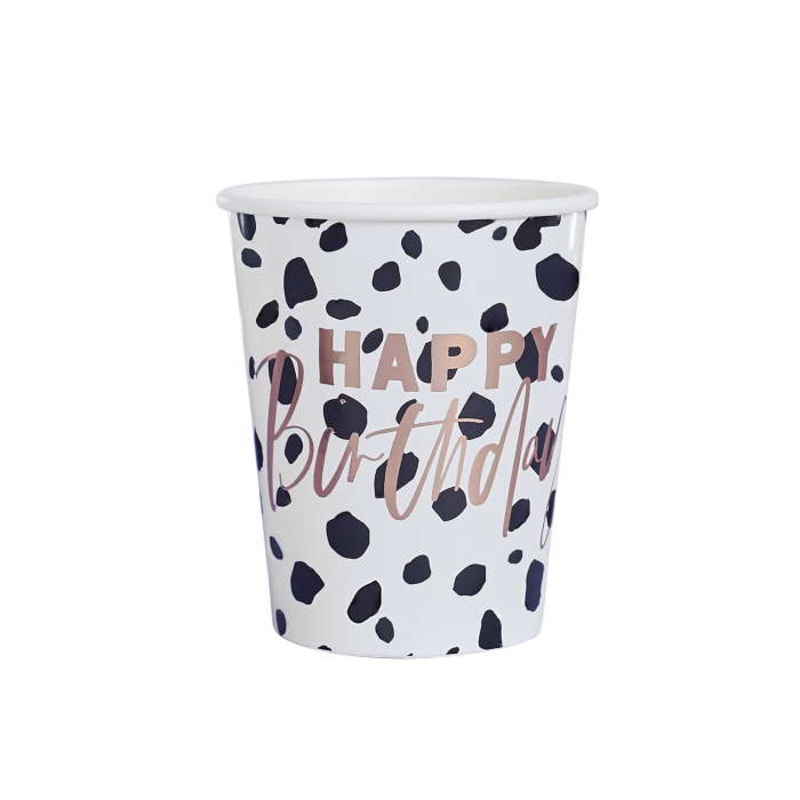 Dalmatian Happy Birthday Paper Cups 10 Pack