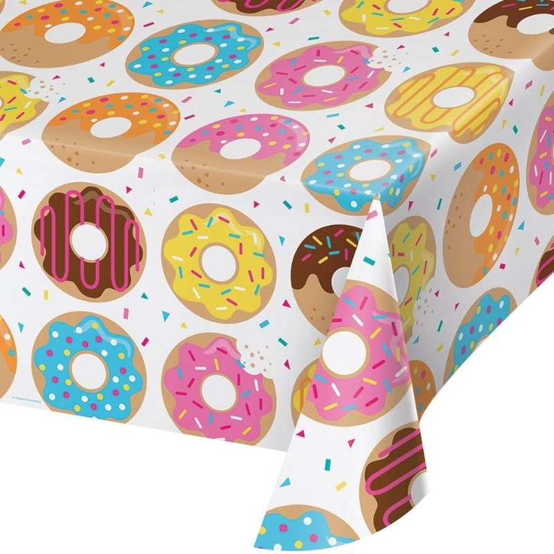 Donut Plastic Party Tablecloth 137 x 274cm