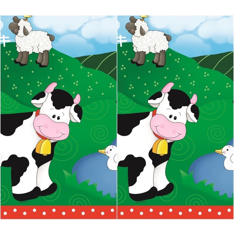 Farm Animal Print Plastic Tablecloth 138 x 213cm
