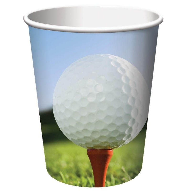 Golf Party Cups Pack of 8