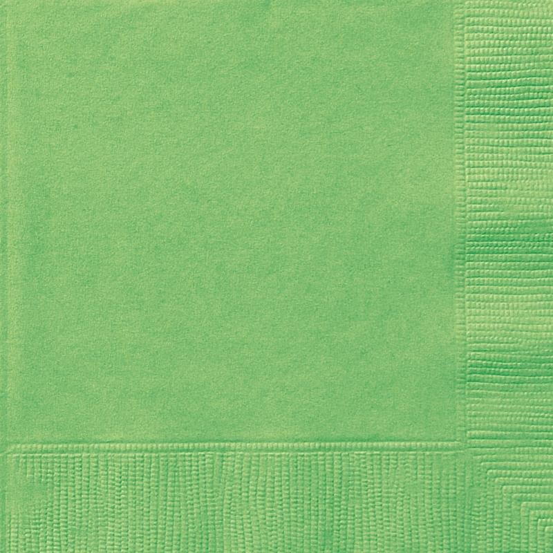 Green Party Beverage Napkins Pack of 20 Serviettes