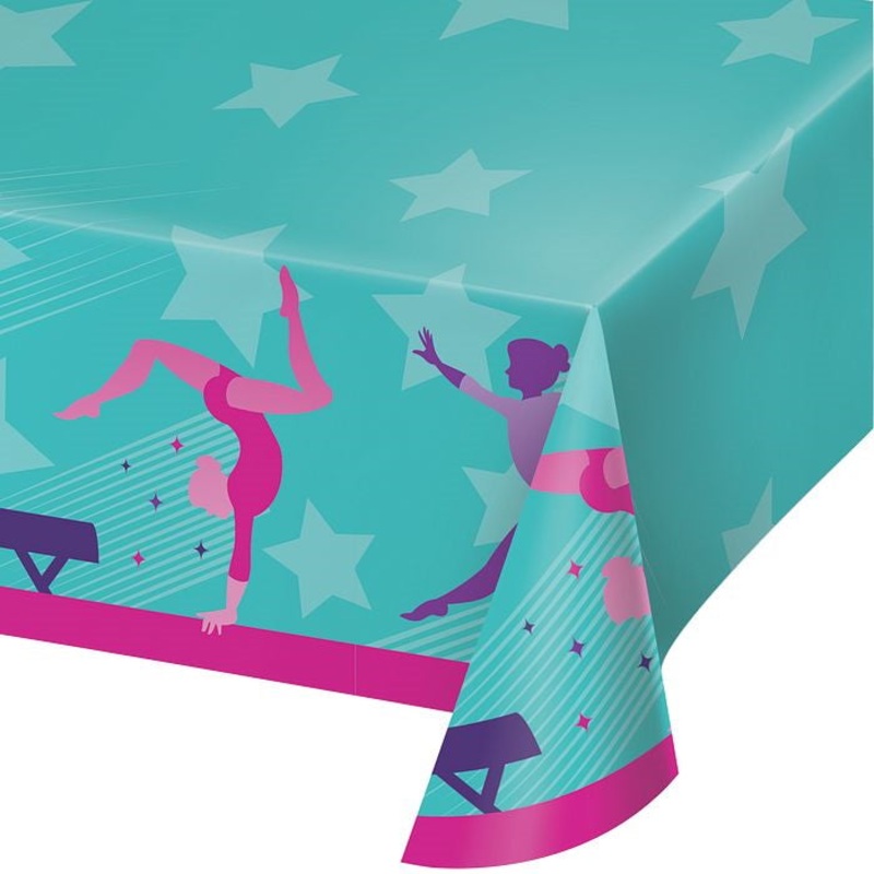 Gymnastics Paper Party Tablecloth 137 x 259cm