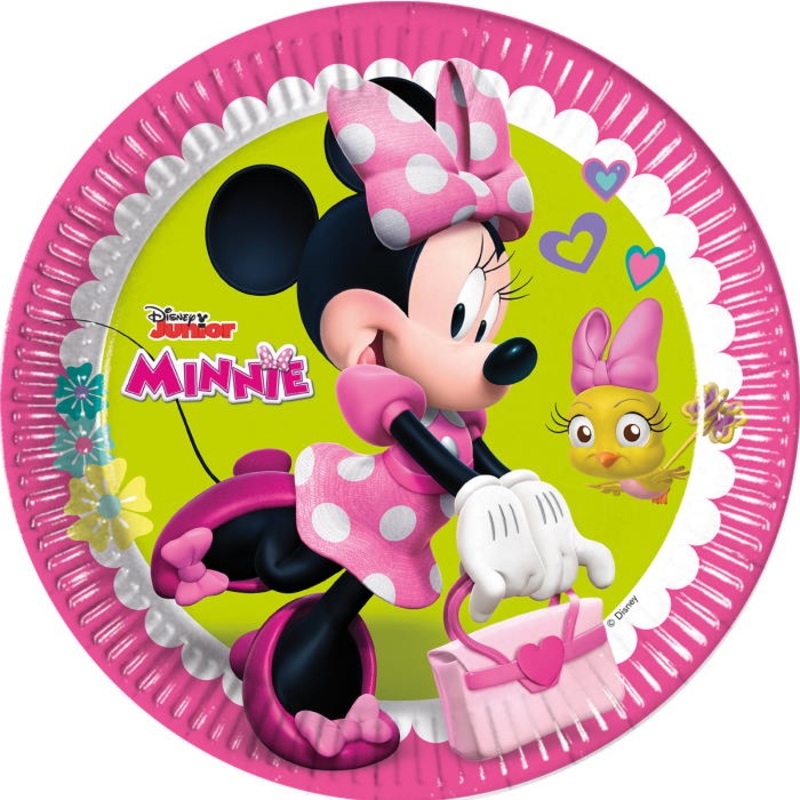 Minnie Mouse Pink Paper Plates Pack of 8