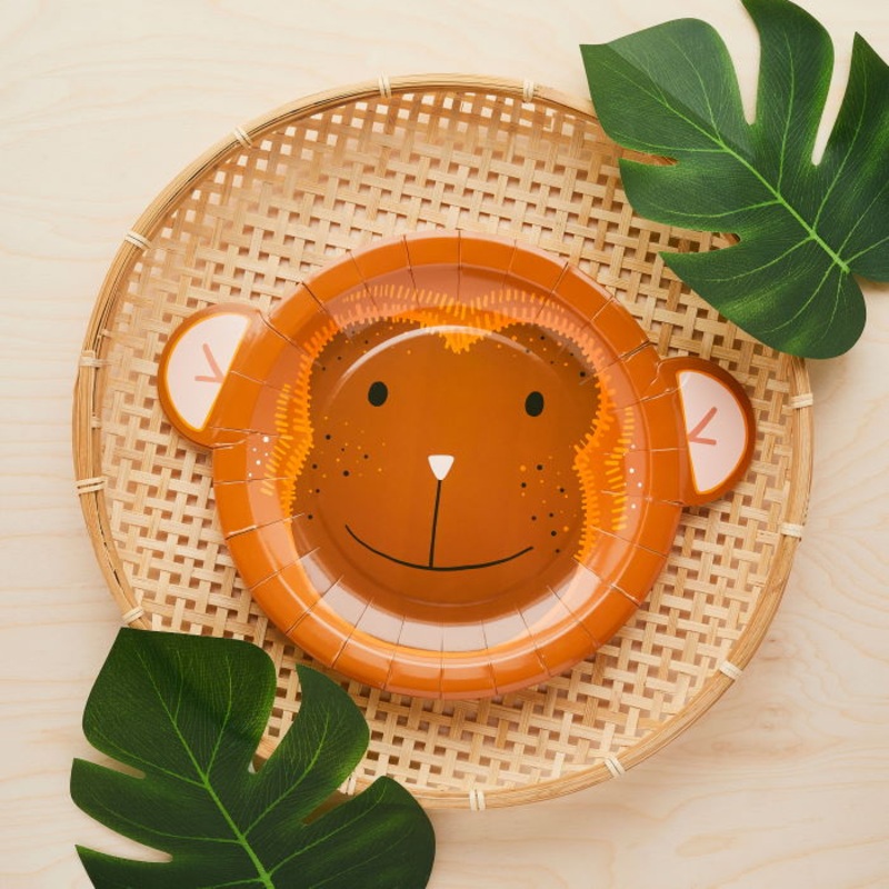 Monkey Paper Party Plates 8 Pack