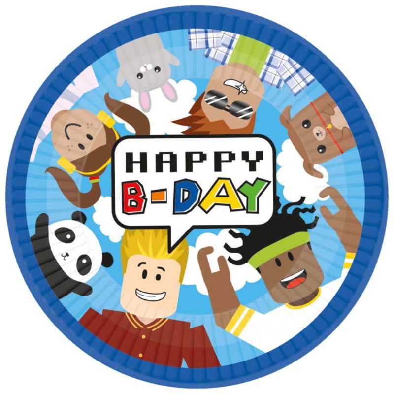 Party Town Plates 23cm Pack of 8