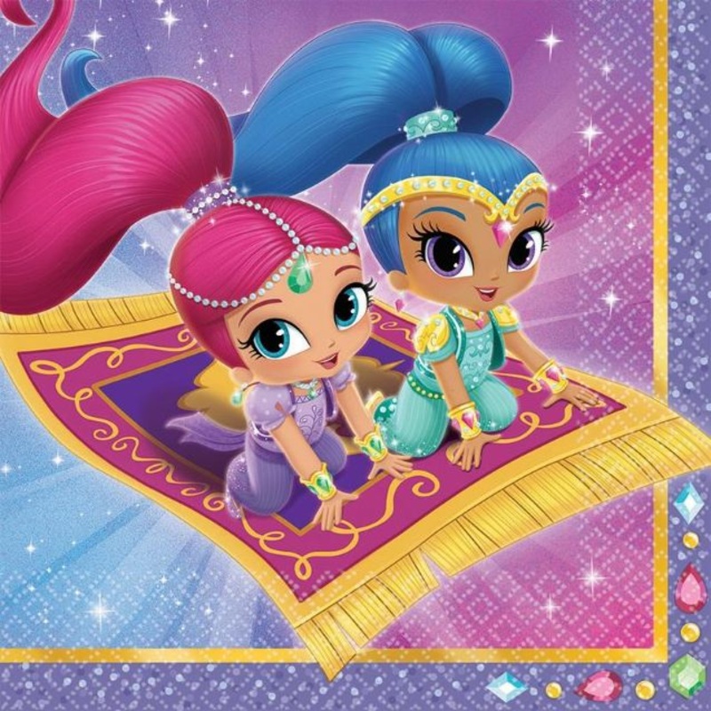 Shimmer & Shine Party Napkins Pack of 16 Serviettes
