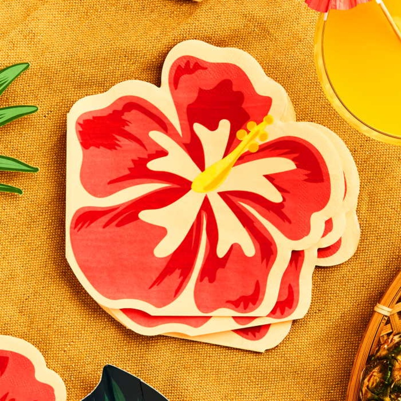 Tropical Flower Luau Napkins 16 Pack