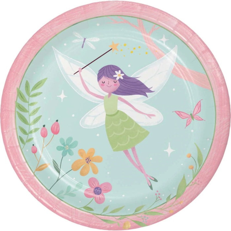 Woodland Fairy Party Plates 23cm Pack of 8