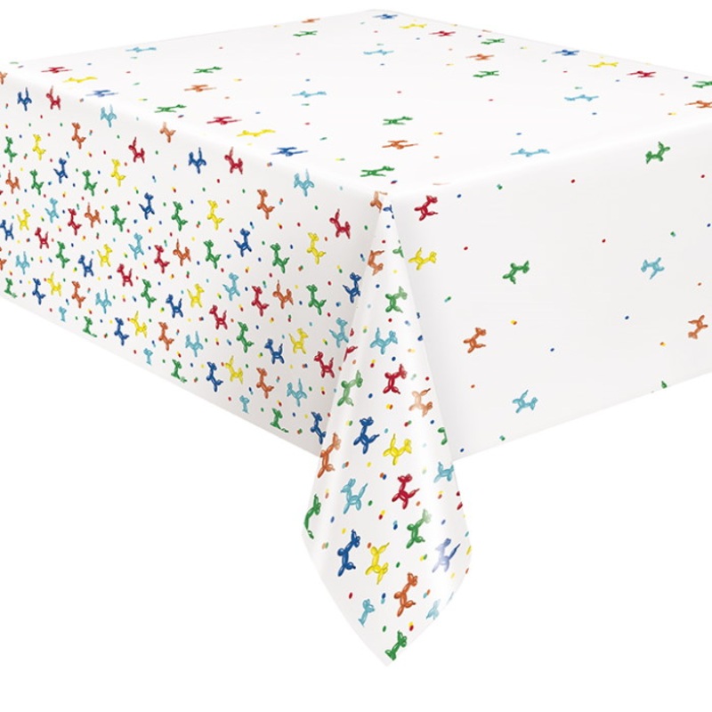 Balloon Dog Plastic Party Tablecover 137 x 213cm
