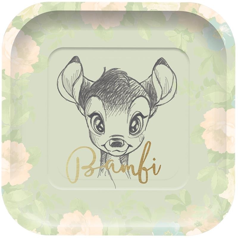 Bambi Square Party Plates Pack of 4