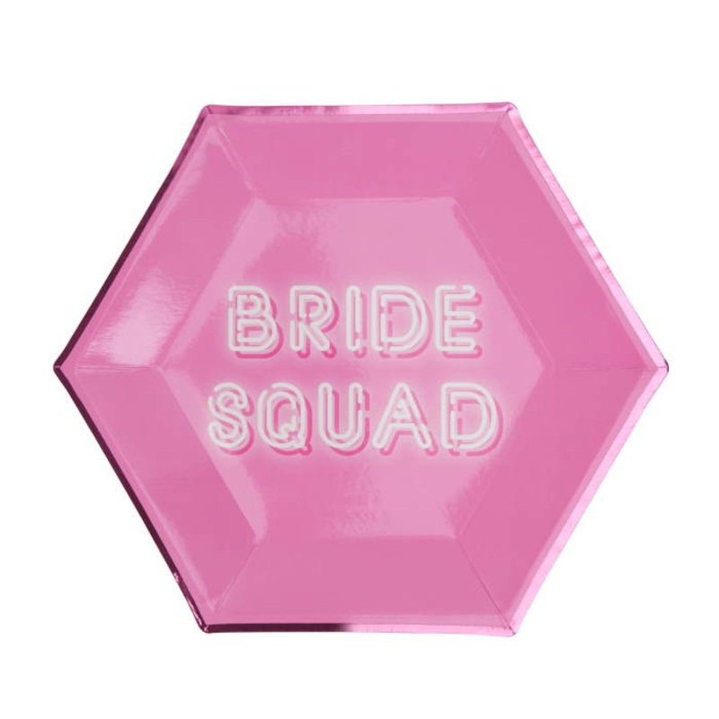 Bride Squad Hen Party Paper Plates 27cm Pack of 8