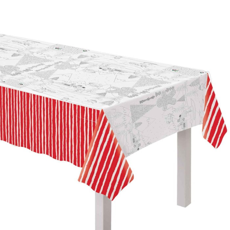 Christmas Tablecloth for Kids to Colour In