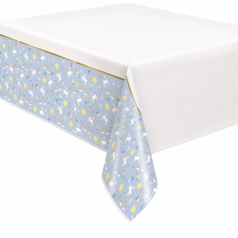 Dainty Unicorn Plastic Tablecover 137 x 213cm