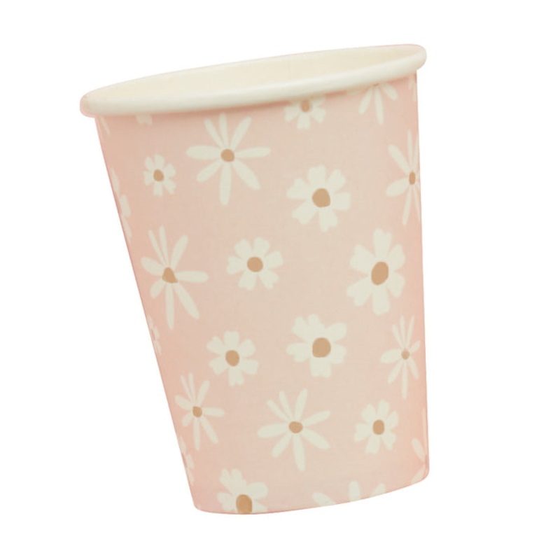 Daisy Paper Party Cups 8 Pack