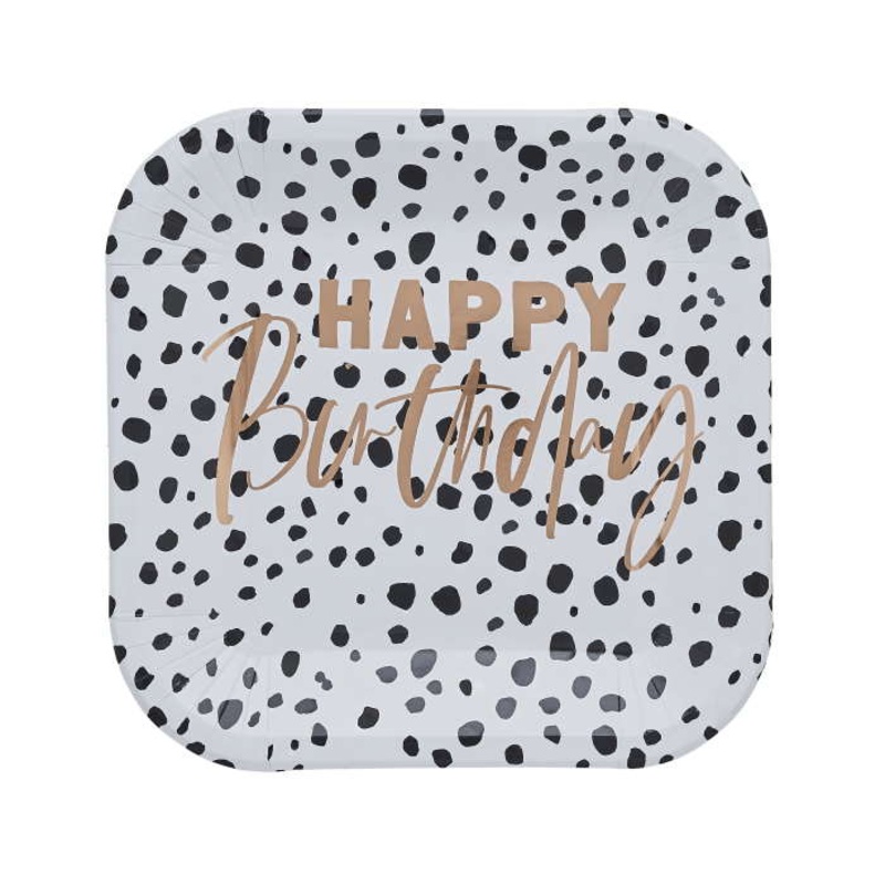 Dalmatian Paper Plates Happy Birthday 10 Pack