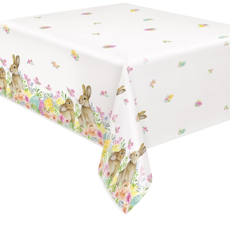 Easter Rabbit Plastic Tablecloth 138 x 213cm
