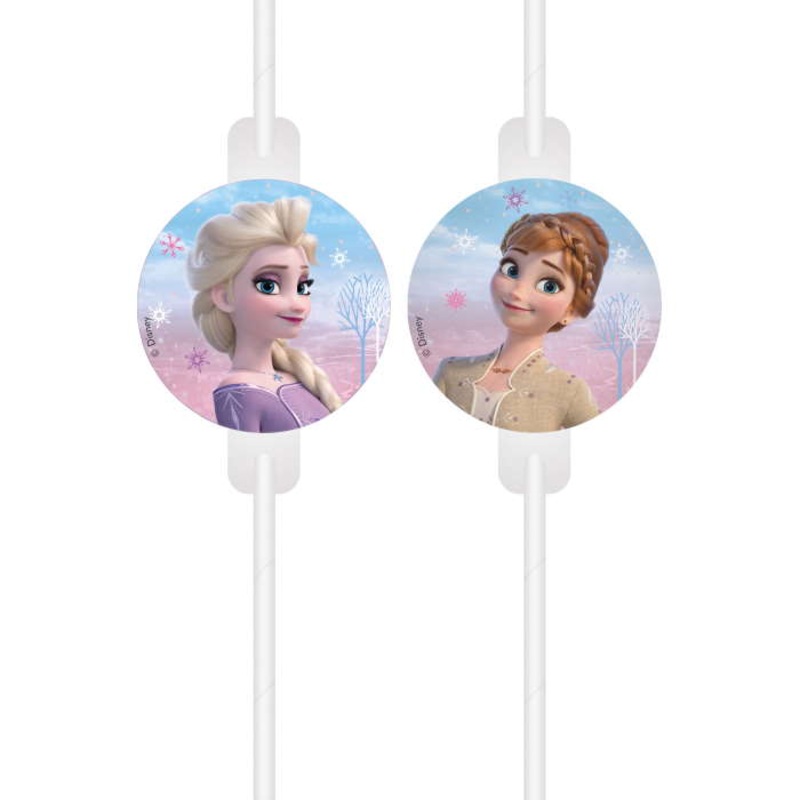 Frozen Paper Party Straws Wind Spirit Pack of 4