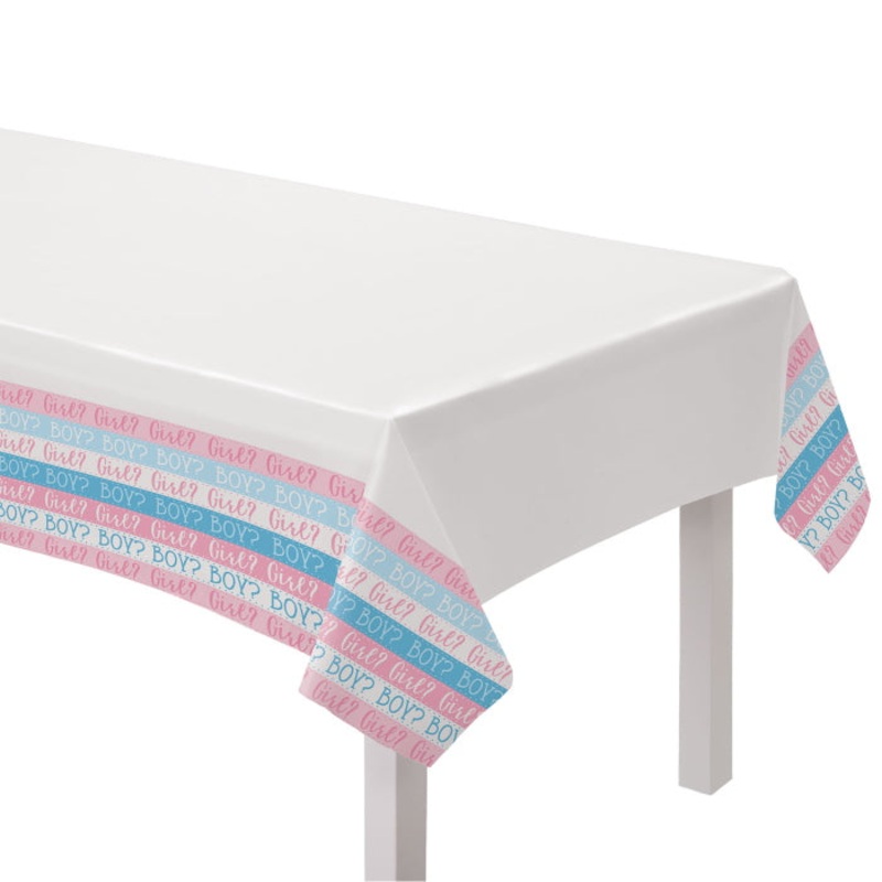 Gender Reveal Tablecloth: Paper Party Tablecover 120 x 180cm