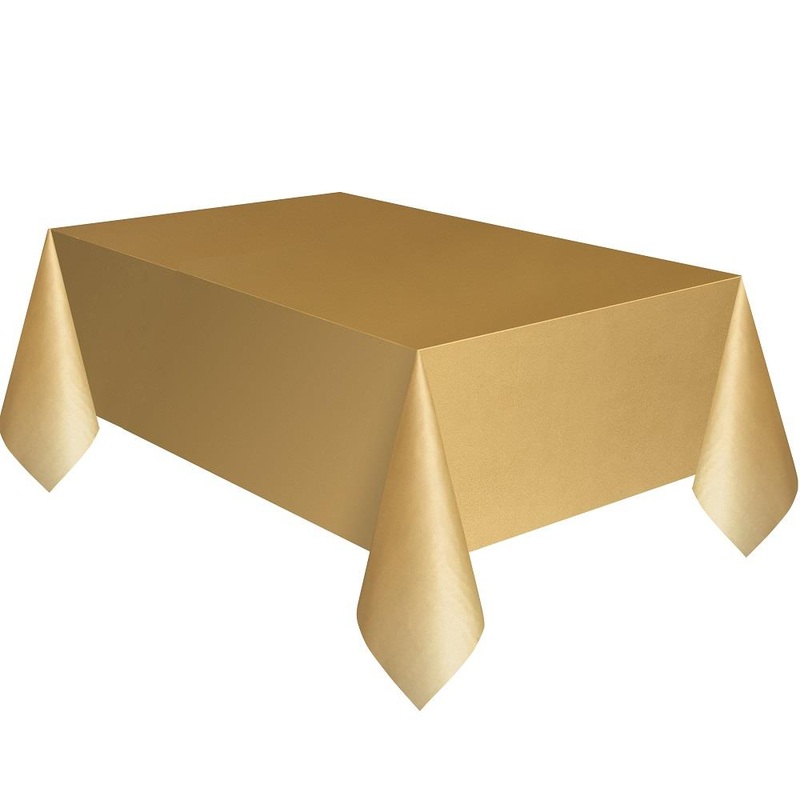 Gold Party Tablecover Tablecloth 138 x 274cm