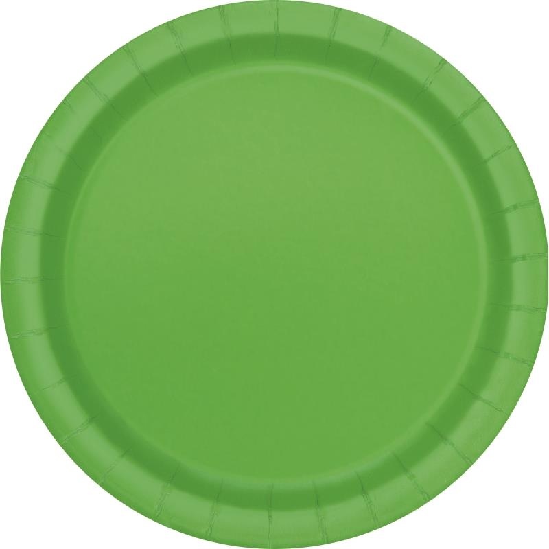 Green Paper Plates 23cm Pack of 8