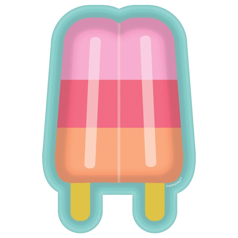 Just Chillin Lolly Shaped Party Plates 18cm Pack of 8