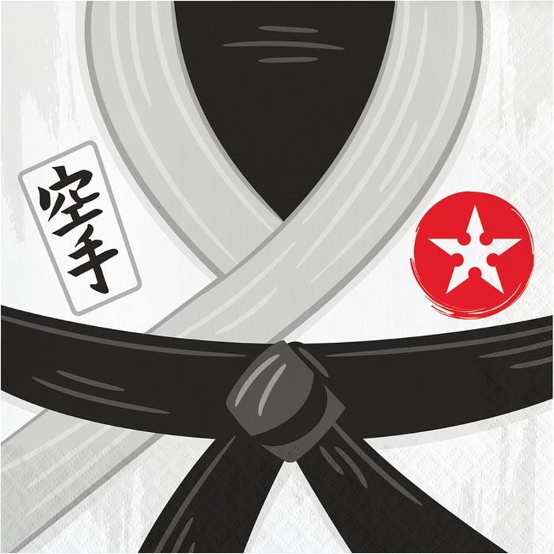 Karate Party Napkins Pack of 16 Serviettes
