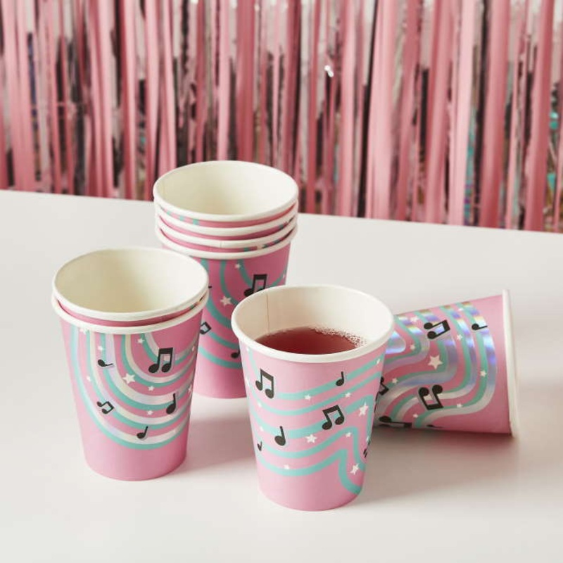 Musical Notes Paper Cups 8 pack