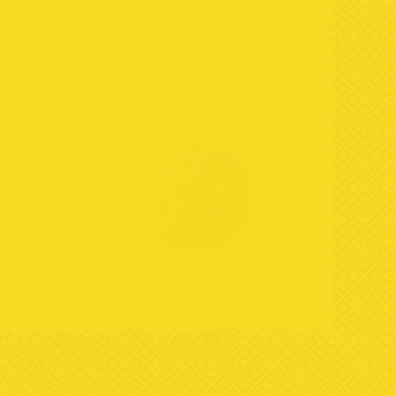 Neon Yellow Party Napkins Pack of 20 Serviettes