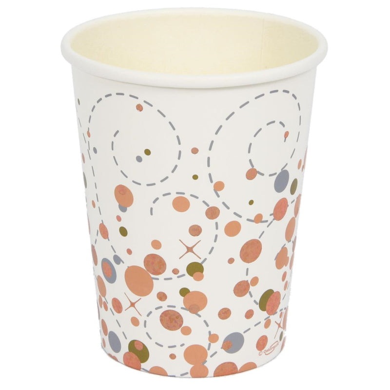 Rose Gold Confetti Party Cups Pack of 8