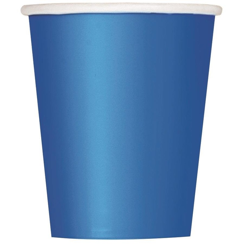 Royal Blue Paper Cups (Bulk) Pack of 14